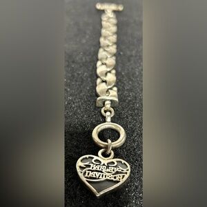 Harley Davidson Heart Bracelet